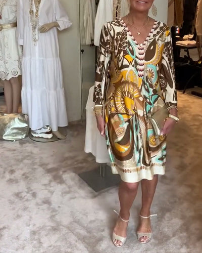 Moonie - Sunburst Printed Dress