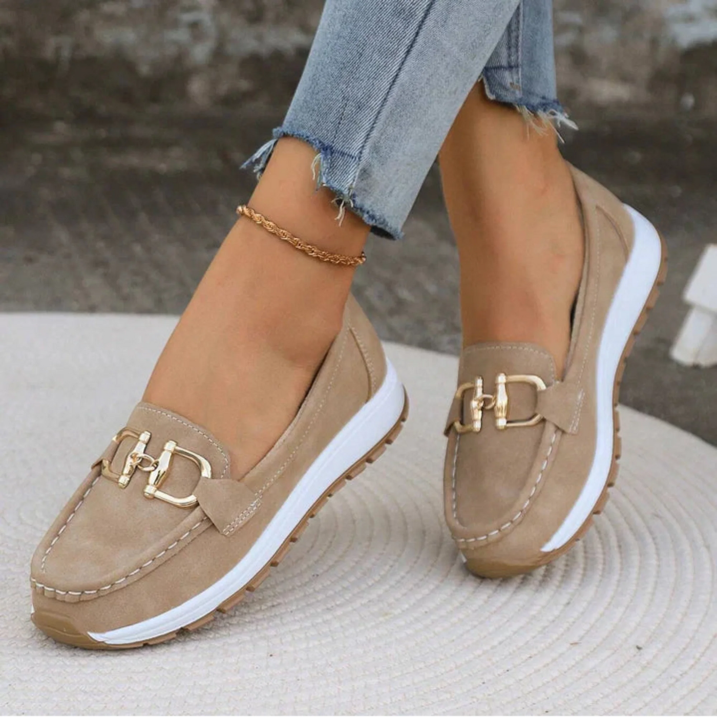 Ruby | Flat Buckle Loafers