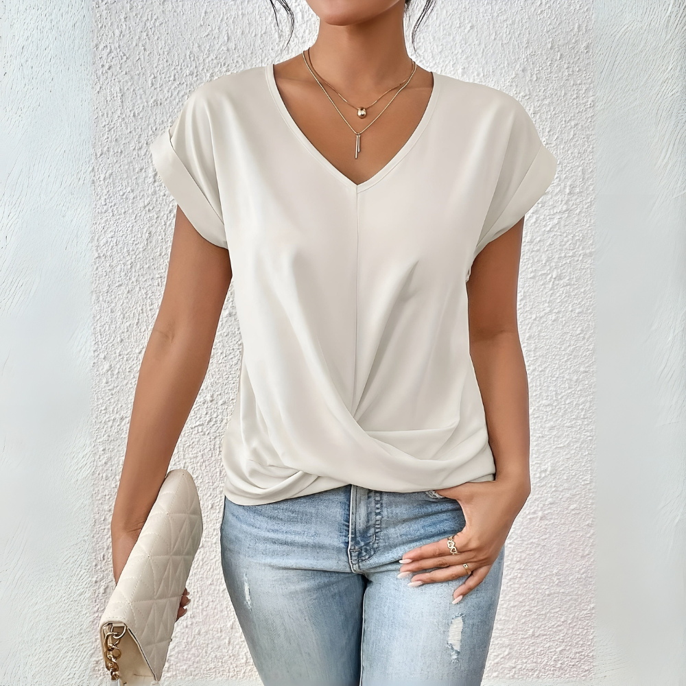 CLASSIC V-NECK COTTON WOMEN'S TEE | ISLA
