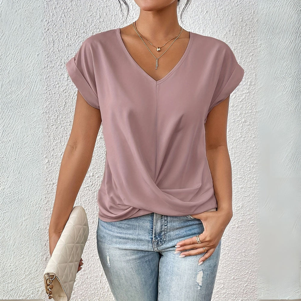 CLASSIC V-NECK COTTON WOMEN'S TEE | ISLA