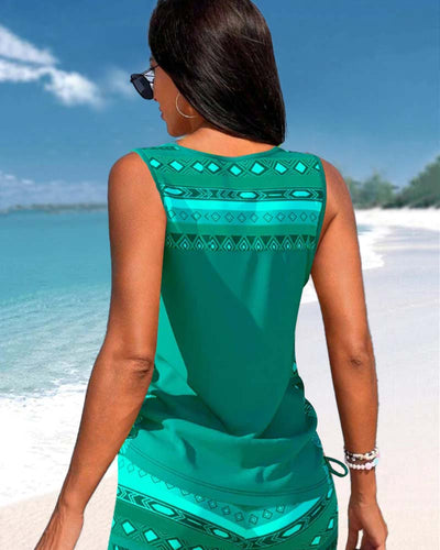 Sylvia - Tankini Featuring Geometric Print