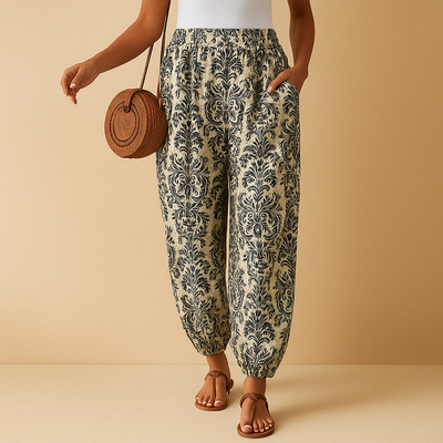 Elena | Women's Bohemian High-Waisted Trousers