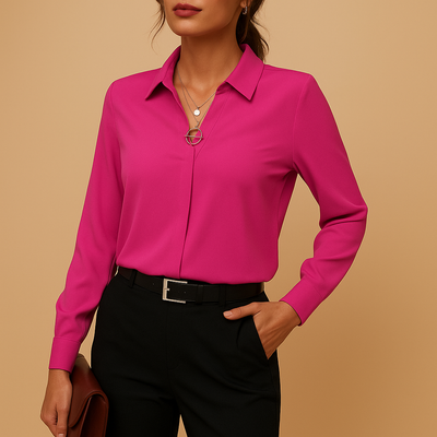 Lieke | Chic Solid Blouse for Women