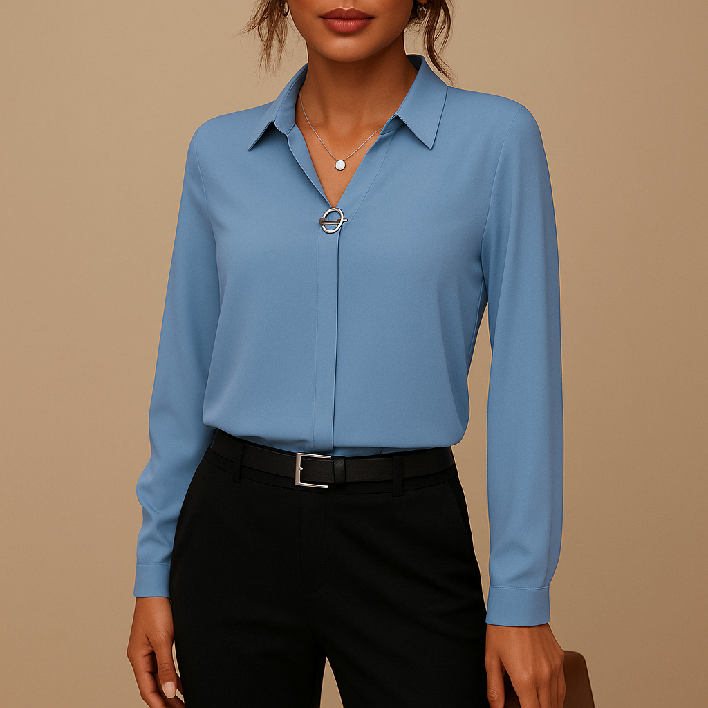 Lieke | Chic Solid Blouse for Women