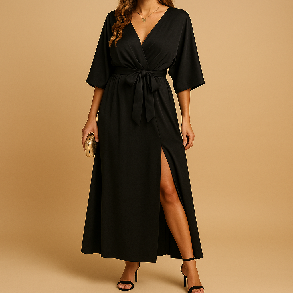 Leona | Sophisticated V-Neck Dress for Women
