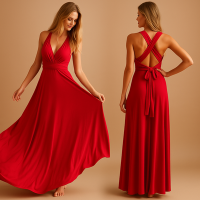 Mila | Women's Wrap Dress with Extended Straps