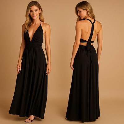 Mila | Women's Wrap Dress with Extended Straps