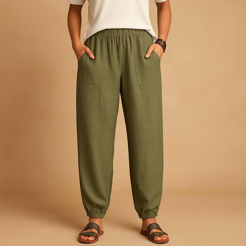 Boho Chic High-Waisted Summer Pants for Women | Femke