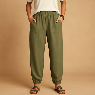 Boho Chic High-Waisted Summer Pants for Women | Femke