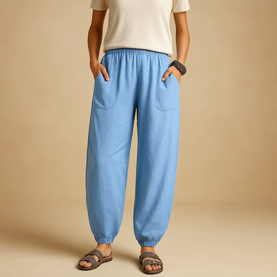 Boho Chic High-Waisted Summer Pants for Women | Femke