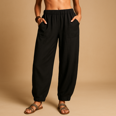 Boho Chic High-Waisted Summer Pants for Women | Femke