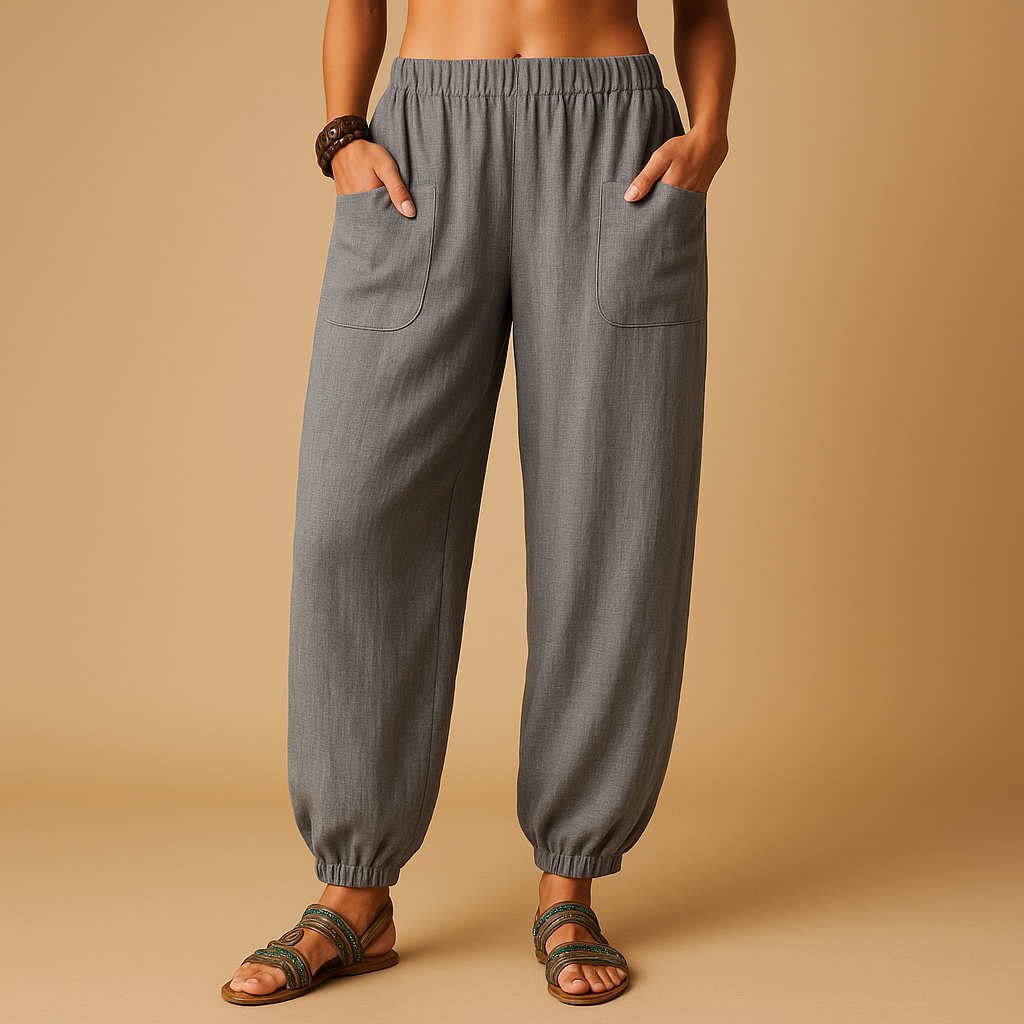 Boho Chic High-Waisted Summer Pants for Women | Femke