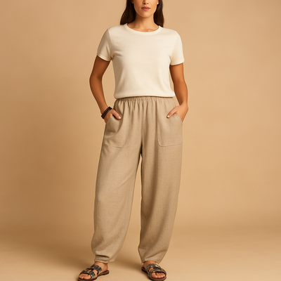 Boho Chic High-Waisted Summer Pants for Women | Femke
