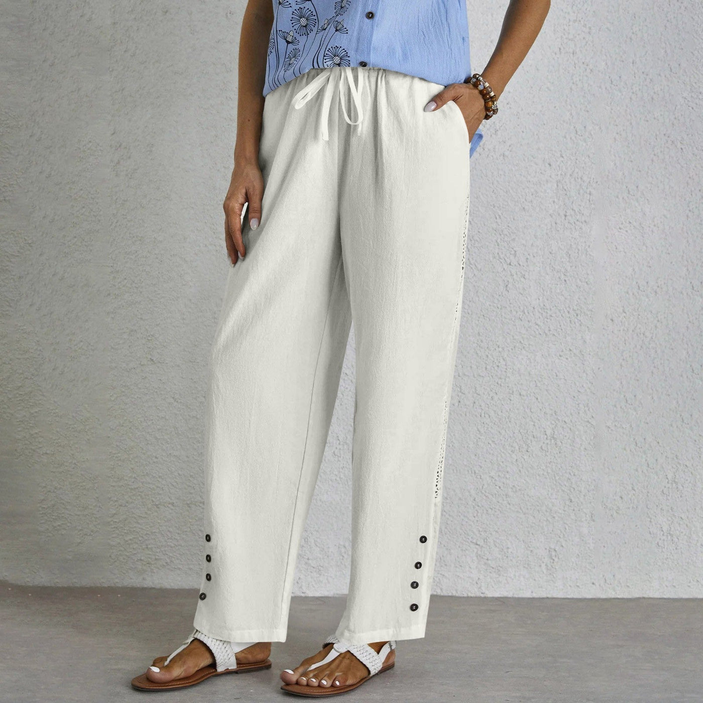 Shania - Relaxed Buttoned Pants