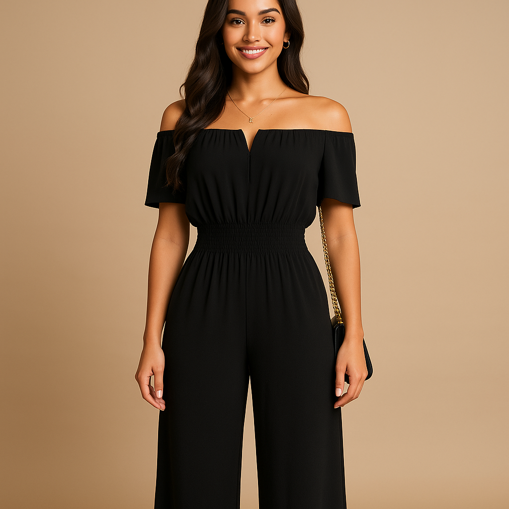 Milou Women's Off-Shoulder Pleated Jumpsuit