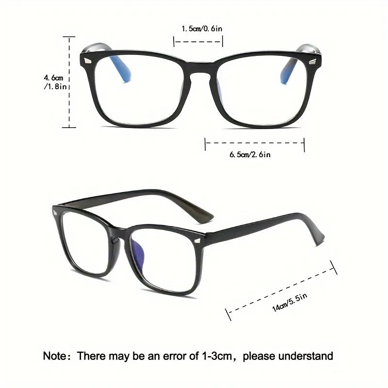 Blue light glaesses | 1pcs/3pcs Lightweight PC Frames Minimalist Square Clear Lens Glasses - Blue Light Blocking, Full Frame, for Everyday & Casual Wear
