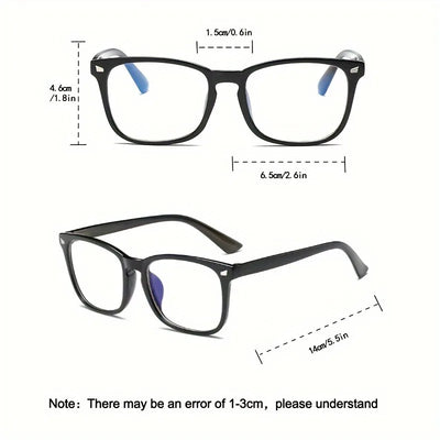 Blue light glaesses | 1pcs/3pcs Lightweight PC Frames Minimalist Square Clear Lens Glasses - Blue Light Blocking, Full Frame, for Everyday & Casual Wear