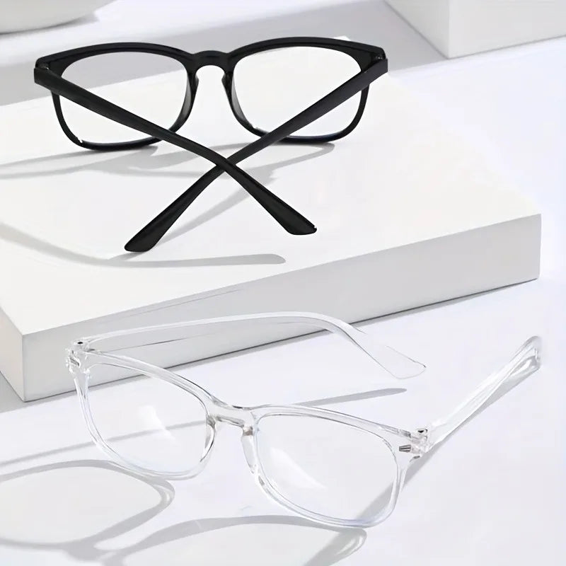 Blue light glaesses | 1pcs/3pcs Lightweight PC Frames Minimalist Square Clear Lens Glasses - Blue Light Blocking, Full Frame, for Everyday & Casual Wear
