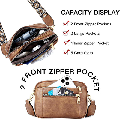 Camilla | Refined Anti-Theft Leather Shoulder Bag