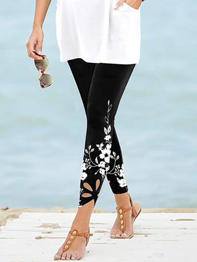 Lyrish - Floral Accent Leggings