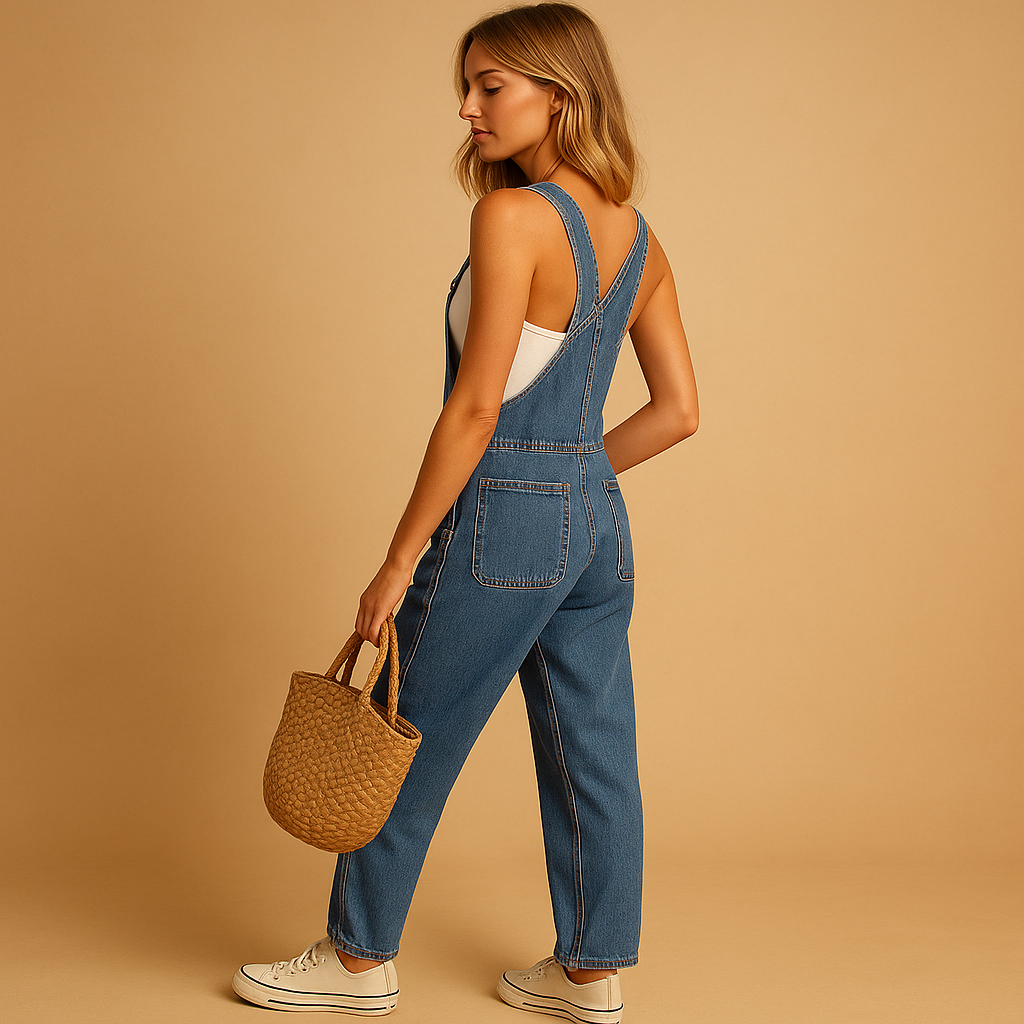 Adjustable Strap Denim Dungarees for Women | Lieke