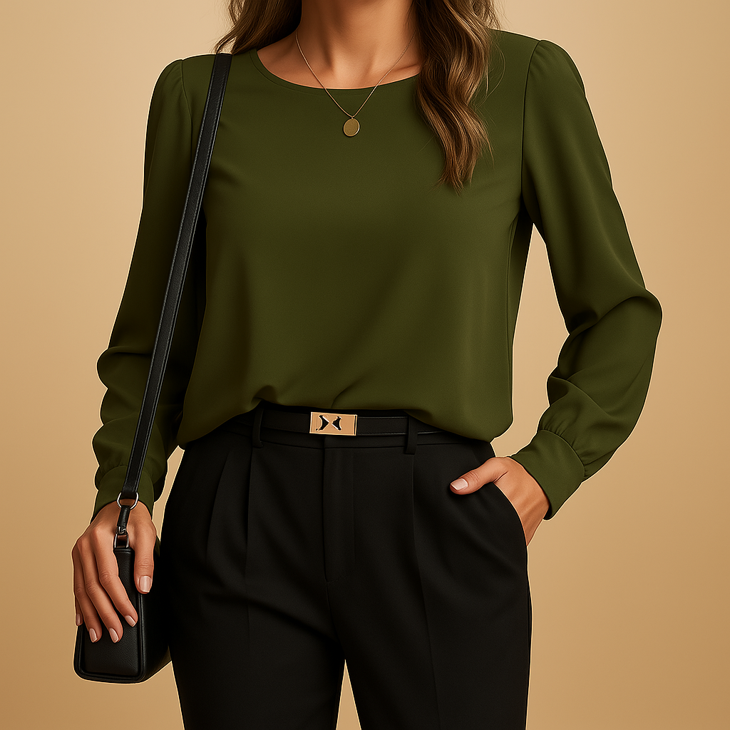 Chic Long-Sleeve Women's Blouse | Luna