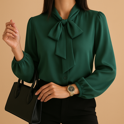 Lianne | Women's Elegant Blouse with Bow Detail