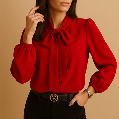 Lianne | Women's Elegant Blouse with Bow Detail