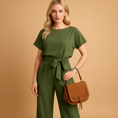 Nina | Chic Tailored Jumpsuit with Flowing Sleeves for Women
