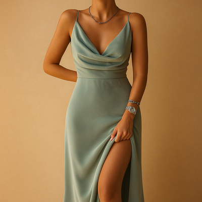 Yara Women's V-Neck Elegant Maxi Dress