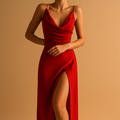 Yara Women's V-Neck Elegant Maxi Dress