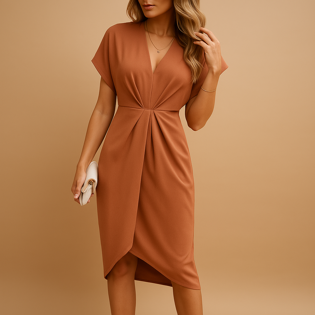 Elegant Midi Wrap Dress for Women with a Flattering Fit | Femke