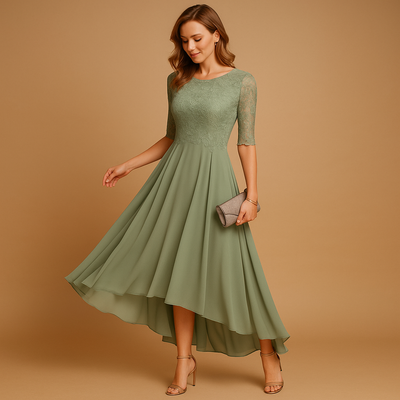 Lace-Detail Party Dress with Flattering Fit for Women | Milou