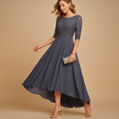 Lace-Detail Party Dress with Flattering Fit for Women | Milou
