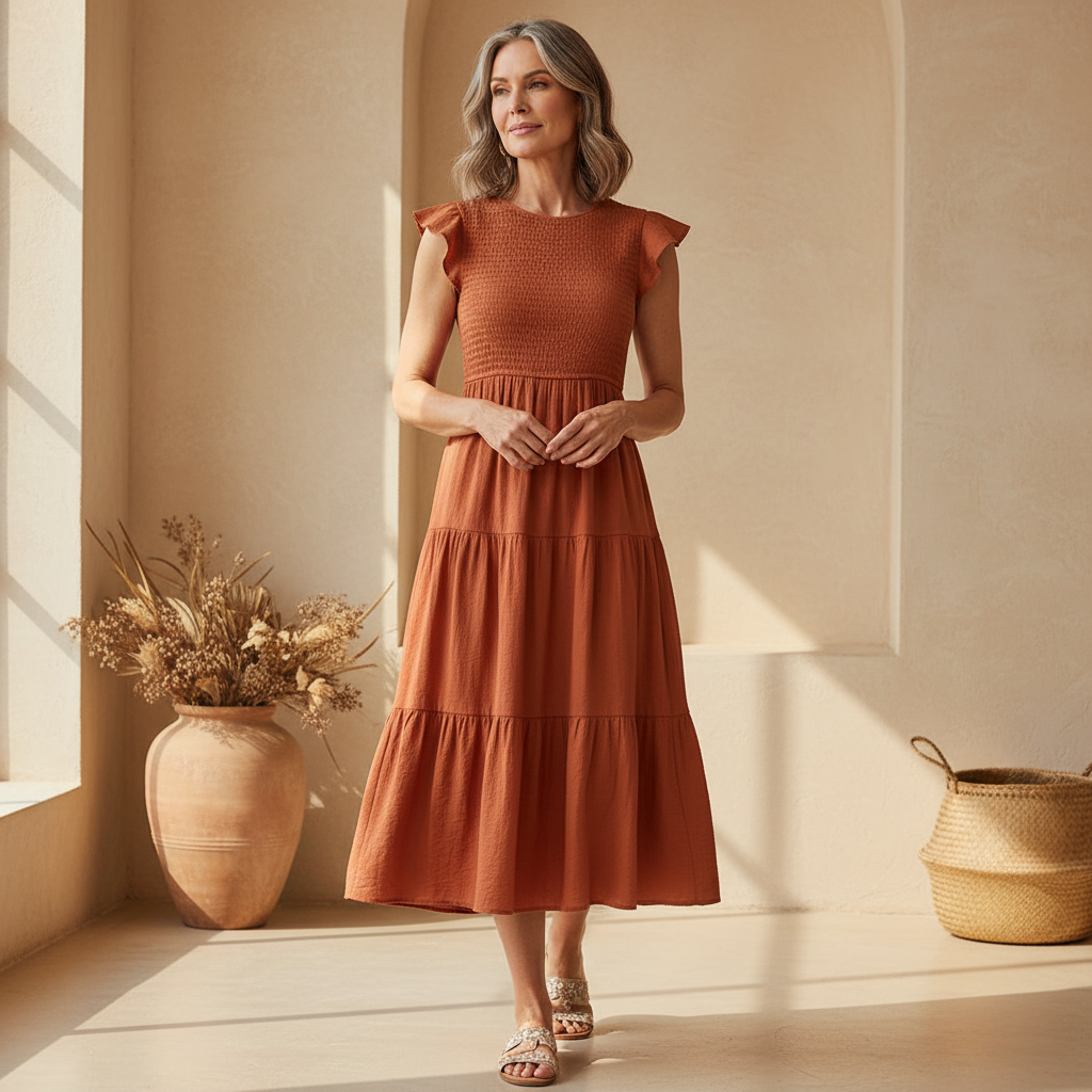 Marlene - Elegant Dress with Tummy Coverage