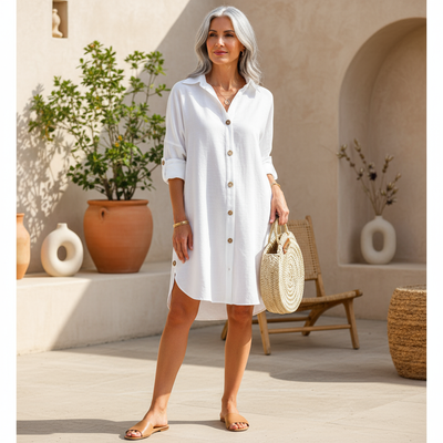 Claribel - Button-Up Shirt Dress