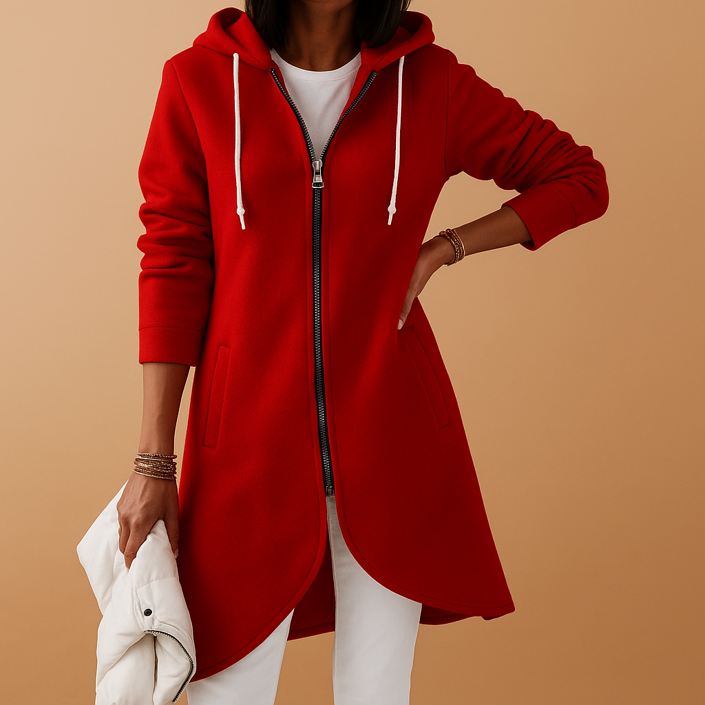 Yara Women's Zippered Knitted Casual Cardigan