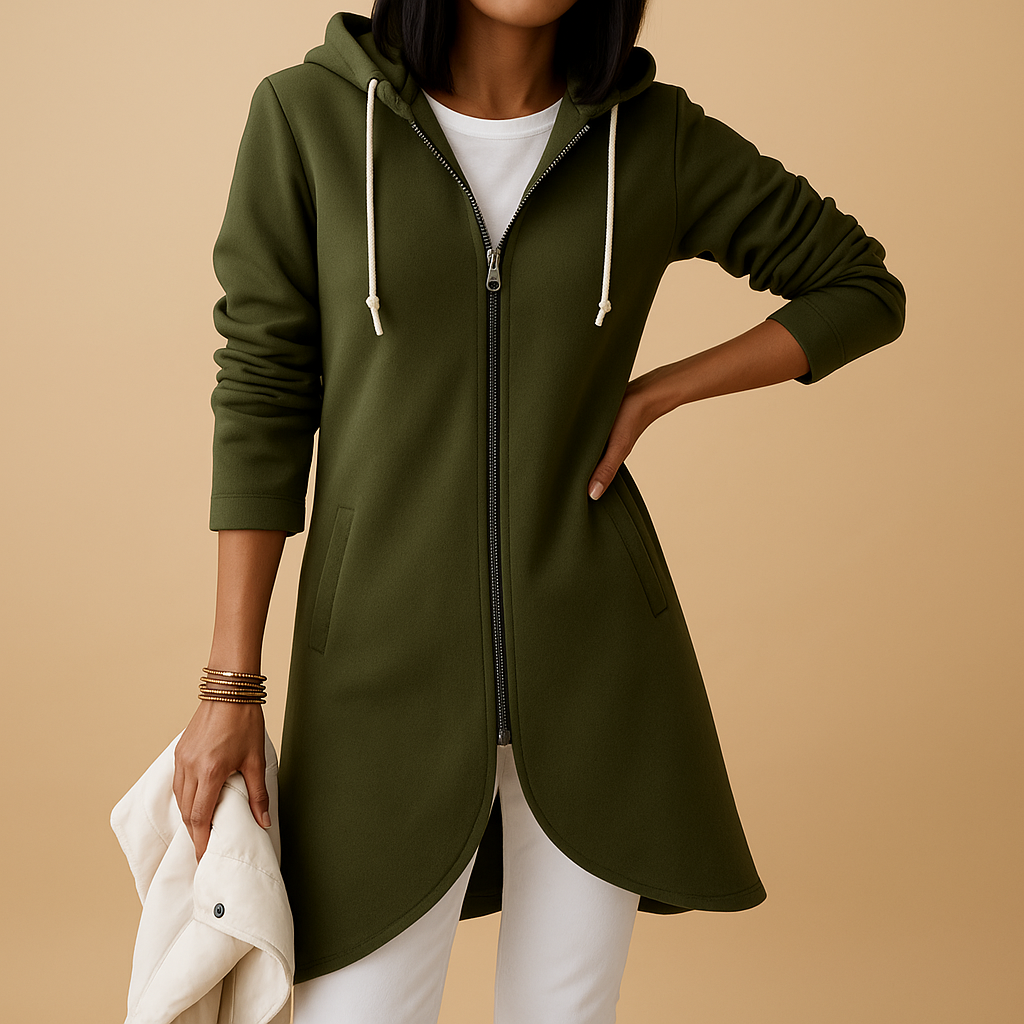 Yara Women's Zippered Knitted Casual Cardigan