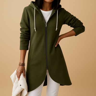 Yara Women's Zippered Knitted Casual Cardigan