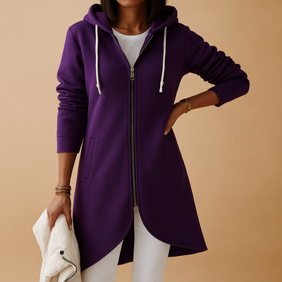 Yara Women's Zippered Knitted Casual Cardigan