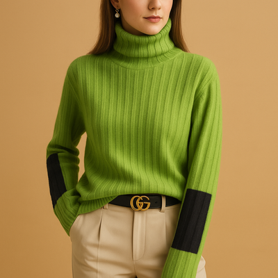 High-Collar Knitted Sweater for Women | Linde