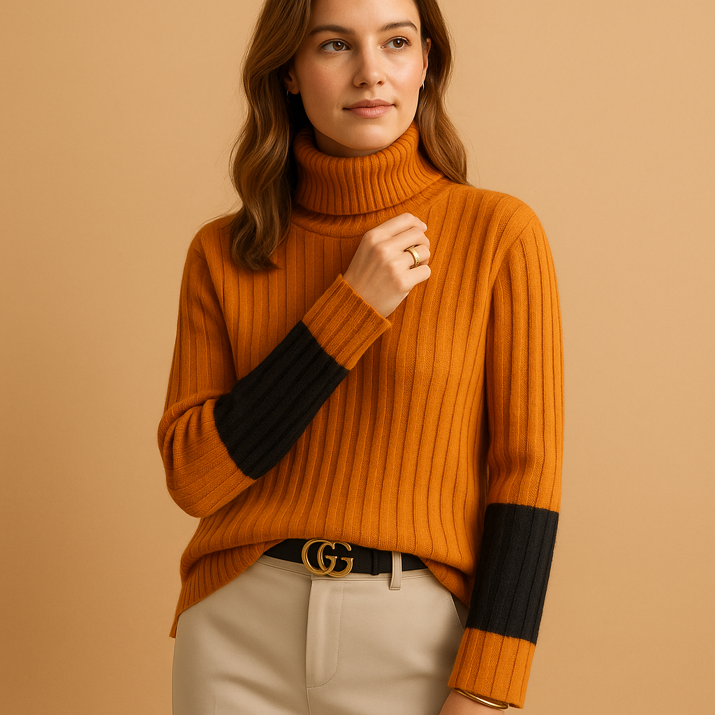 High-Collar Knitted Sweater for Women | Linde