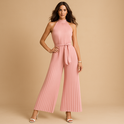 Chic Wide-Leg Pleated Jumpsuit for Women | Milou