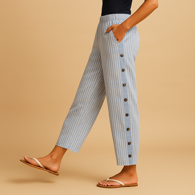 Chic High-Waisted Striped Pants for Women | Tania