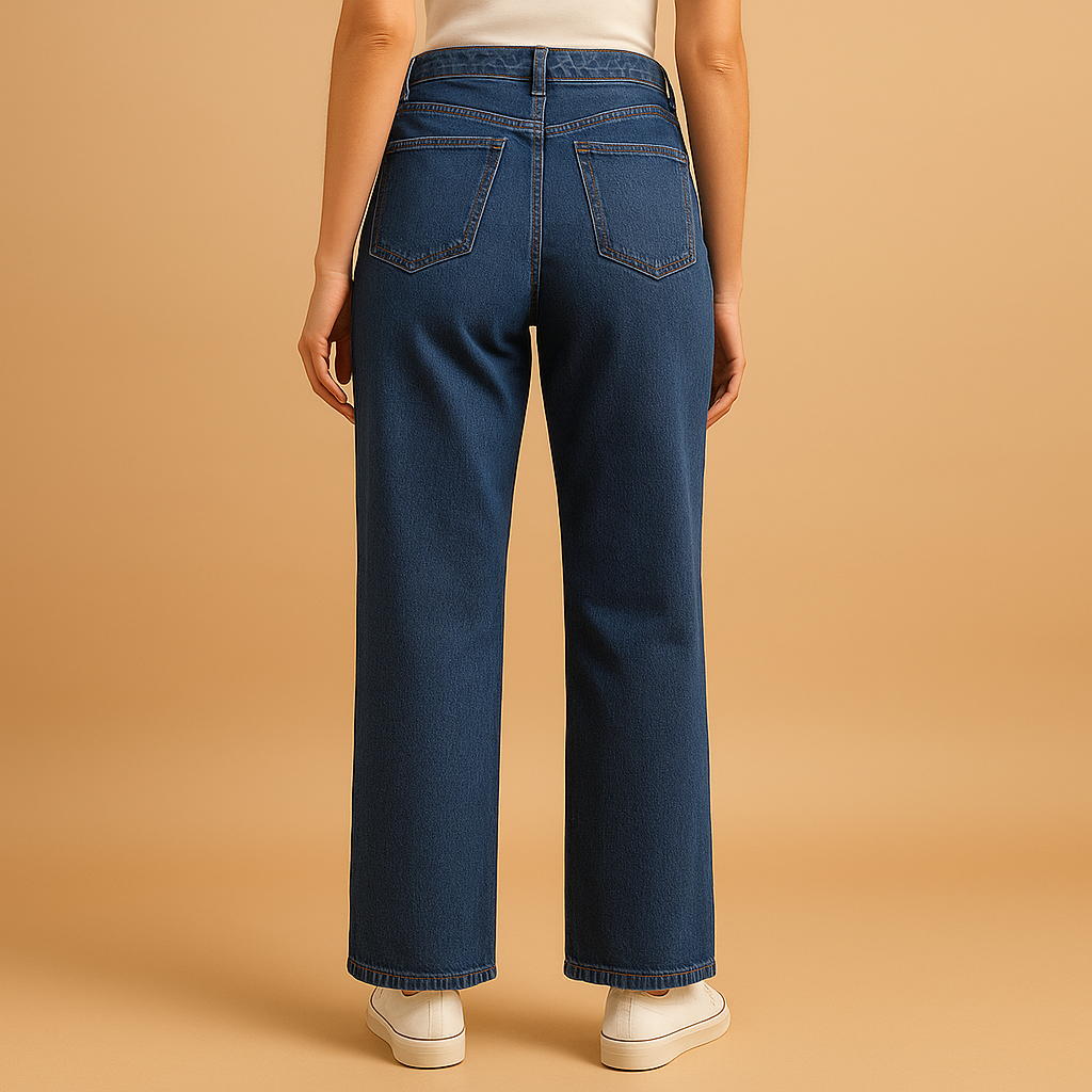 Fleur Women's High-Waisted Loose Fit Jeans
