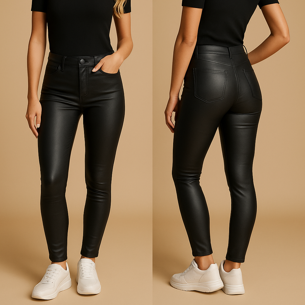 Milou | Women's Slim Fit High-Waisted Leather Pants