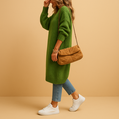 Open Front Classic Women's Knitted Cardigan | Evelien