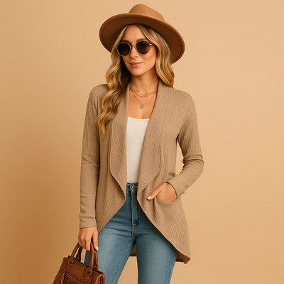 Fenna Women's Long Knitted Cardigan