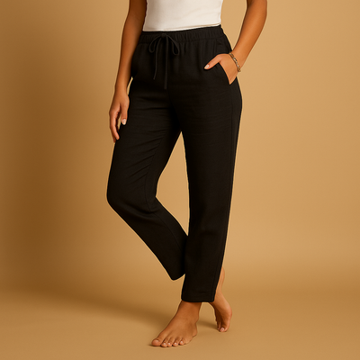 Women's Lightweight Pants with Elastic Waistband | Femke