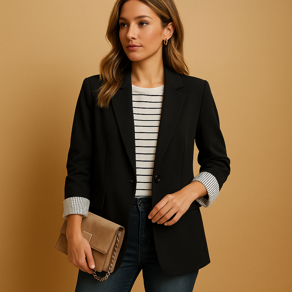 Women's Long Sleeve Lightweight Casual Blazer | Evelien